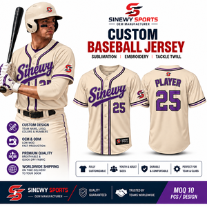 เสื้อเบสบอลแขนสั้นผู้ชาย Sinewy Sport ผ้าโพลีเอสเตอร์ซับเหงื่อ พิมพ์ชื่อทีม ติดกระดุมด้านหน้า ทรงปกติ ไซส์ผู้ใหญ่ - Product Image 5