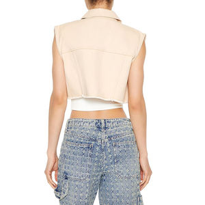 Chaqueta Corta sin Mangas para Mujer, Venta al por Mayor, Dos Bolsillos, Alta Calidad, Transpirable, Corte Regular - Product Image 4