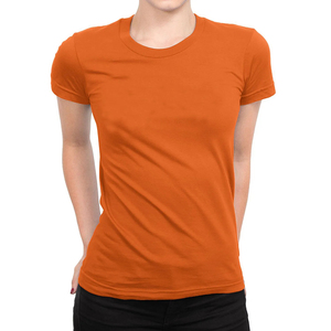 T-shirt à manches courtes col rond bleu pour femme, 100% coton jersey, coupe classique, couleur unie, respirant, à porter toute l'année - Product Image 4