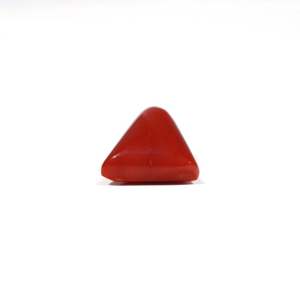 Natural Red Coral Triangle Cut Loose Gemstone 8.75 Carat for Fine Jewelry - Product Image 3