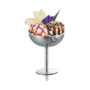 Stylish Dessert Tableware <b>Stainless</b> <b>Steel</b> Ice Cream <b>Bowl</b> With Spoon Metal Dish - Product Image 1