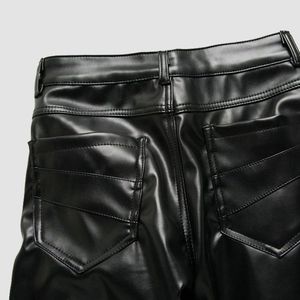 Men Slim <b>Leather</b> <b>Pants</b> - Product Image 5
