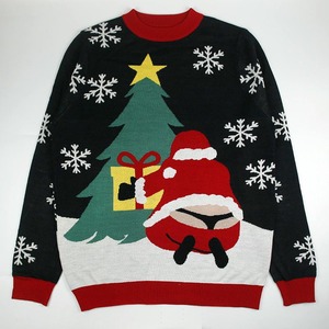 Pull de Noël moche pour homme, prix d'usine, en tricot jacquard, pulls de Noël pas chers pour fêtes et promotions - Product Image 1