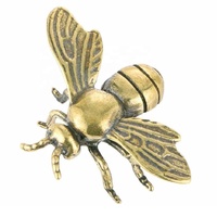 Figurine de grue en or en laiton faite à la main de haute qualité Design moderne petite Statue ornement pour bureau rustique et décor à la maison