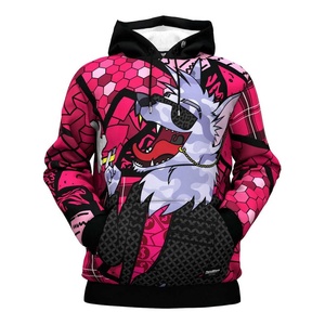 Pull à capuche en molleton 100% coton pour hommes, impression par sublimation 3D, motif uni teint pour l'hiver - Product Image 4