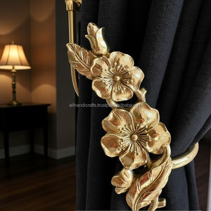 Attache de rideau en laiton antique motif oiseau, quincaillerie décorative pour fenêtre, style traditionnel, crochet à motif animal - Product Image 6