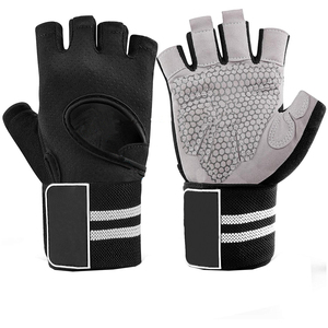 Half Finger Cycling Gloves Non <b>Slip</b> Grip Polyester <b>Nylon</b> Unisex Outdoor Activities Universal Fit Pull On Style - Product Image 3