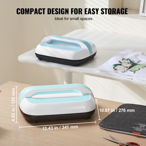 Pressa a Caldo Portatile 12 x 10 Pollici con Doppio Tubo Riscaldante e Controllo Preciso della Temperatura per Trasferimento su Magliette - Product Image 3