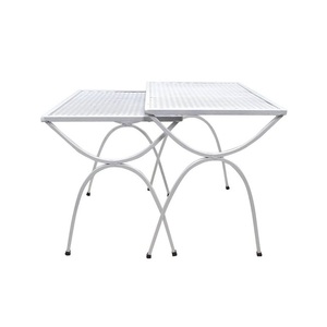 <b>Rustic</b> Industrial Metal Nesting <b>Table</b> With Metal Top Durable Build Compact Stackable Furniture For Living Room Decor - Product Image 1