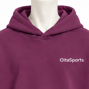 Plum Double Layer Hoodie <b>Oversized</b> Short Sleeve Overlay Long Sleeve Pullover <b>Vintage</b> Streetwear Loose Fit Hooded <b>Sweatshirt</b> - Product Image 3