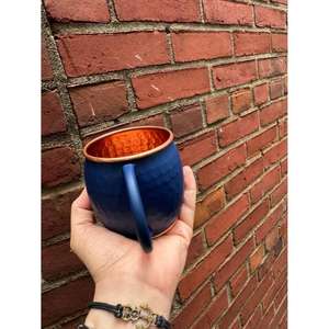 Taza Moscow Mule de Cobre Martillado con Recubrimiento Azul, Apta para Lavavajillas, Taza Sostenible para Cerveza y Whisky, Artículos de Regalo - Product Image 6
