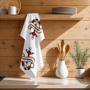 Serviette de cuisine imprimée douce la plus vendue, séchage rapide, 100 % coton, sans AZO, à prix compétitif - Product Image 1