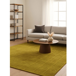 Alfombra de Forma Irregular Personalizada de Fábrica |   Alfombra Retro con Degradado de Atardecer y Diseño de Amoeba |   Alfombra de Lana Hecha a Mano al por Mayor - Product Image 1