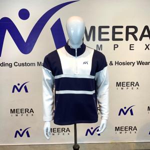 Premium Design Cotton Fleece Stand Collar Quarter Zipper Sweatshirts <b>Oversized</b> Relaxed Fit <b>Long</b> Sleeve Pullover Men's <b>Hoodies</b> - Product Image 1
