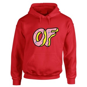 Sweat-shirt à capuche vert olive pour homme avec logo rose et jaune imprimé sur le devant, coupe décontractée, en coton, pour l'automne - Product Image 5