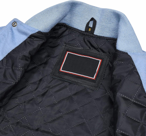 Chaqueta Varsity de Satén Personalizada para Hombre, Hecha en Pakistán, de Cuero Genuino, Transpirable, Talla Grande, Estilo Vintage, Chaqueta Universitaria de Béisbol - Product Image 3