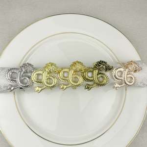 Ensemble d'anneaux de serviette élégants et modernes, accessoires de décoration de table raffinés pour les dîners et les événements - Product Image 4