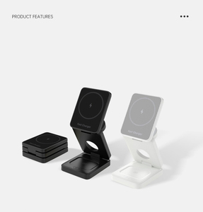 IStapromo Gifts Travel Portable Stand 15W Magnetic With Night <b>Light</b> Foldable 3 in 1 <b>Wireless</b> Charger - Product Image 3