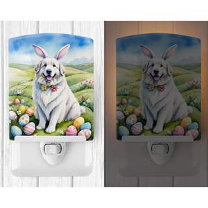 Great Pyrenees <b>Easter</b> <b>Egg</b> <b>Hunt</b> Ceramic Night Light UL-Certified for Bedroom Bathroom Nursery Hallway 6x4x3 Multicolor New - Product Image 2