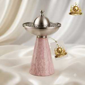 Wooden Box Bakhoor <b>Burner</b> Metal Lid Sunburst Pattern Arabic <b>Oud</b> <b>Burner</b> Tabletop Incense <b>Burner</b> Traditional Home Fragrance Unit - Product Image 4