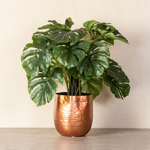 Pot de fleurs en cuivre martelé, pot décoratif moderne pour plantes d'intérieur, salon, bureau, maison, jardin - Product Image 1