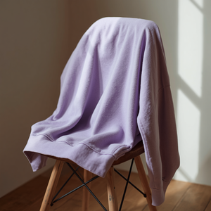 Sudadera con Capucha Morado Claro de Algodón y Forro Polar, Estilo Casual Urbano, Oversize, OEM - Product Image 1