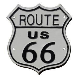 Plaque décorative en métal Route US 66, design artisanal, panneau de signalisation routière, résistante à la rouille et aux intempéries, à vendre - Product Image 5