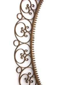 Oval Iron <b>Mirror</b> With Scroll Design Traditional Wall Decor Beautifully <b>Crafted</b> By KHOOSI OVERSEAS - Product Image 3