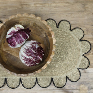 Frutero Artesanal de Madera con Borde Ondulado – Recipiente de Madera con Borde Ondulado para Exhibición en Isla de Cocina - Product Image 2