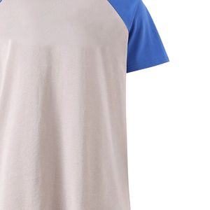 T-shirt Raglan Bicolore Personnalisé ODM OEM 100% Coton Tricoté Col Rond Manches Courtes Homme Décontracté Impression Logo Personnalisé Vente en Gros - Product Image 5