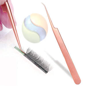 Pince à cils volume professionnelle à marque privée, pointe en acier inoxydable haute précision, pince à cils volume de luxe avec logo personnalisé - Product Image 6
