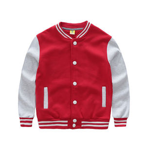 Blousons universitaires pour enfants avec manches, blousons Letterman vierges en gros, blousons de baseball pour garçons - Product Image 2