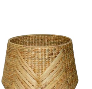 Chevron Water Hyacinth <b>Basket</b> Handmade Woven <b>Storage</b> <b>Basket</b> for Laundry <b>Toys</b> Blanket Rustic Farmhouse Decor Home - Product Image 2