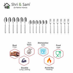 Jewel Series 18 PCS Juego de utensilios de acero inoxidable sin cuchillo - Product Image 3