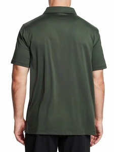 เสื้อกอล์ฟแขนสั้นผ้าฝ้ายถักสำหรับผู้ชาย ออกแบบลายพิมพ์ได้ตามต้องการ ป้องกันรอยยับ คุณภาพสูง ขายส่งจากโรงงานโดยตรง - Product Image 2