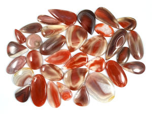 พลอยอะเกตบอตสวานาธรรมชาติทรงคาโบชองแบบหลวม จำนวนมาก สำหรับทำเครื่องประดับเงิน - Product Image 4