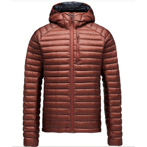 Lightweight <b>Warm</b> Windproof Breathable 100% Polyester Canvas Winter Outdoor Hiking Travel Activewears Men's Hooded Puffer Jacket - Product Image 1
