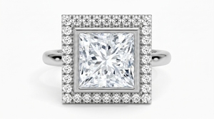 Anillo de Compromiso con Diamante Corte Princesa para Mujer, Diamante Clásico Cultivado en Laboratorio - Product Image 1