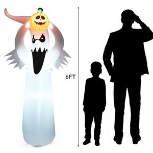 6 Foot <b>Halloween</b> <b>Inflatable</b> Pumpkin Decoration Outdoor Holiday Yard Decorations - Product Image 4