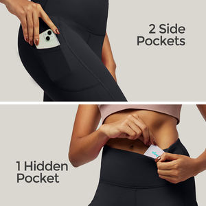 Legging décontracté pour femme, couleur unie personnalisée et taille standard, tenue de sport, dernier design, legging de yoga pour femme - Product Image 3