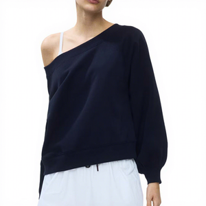 Women's Relaxed Fit <b>Off</b> <b>Shoulder</b> Pullover Sweatshirt Loose <b>Long</b> <b>Sleeve</b> Casual <b>Top</b> - Product Image 1