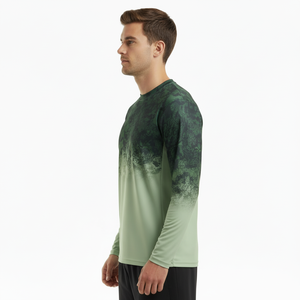 Camiseta de Pesca Personalizada de Manga Larga, Secado Rápido, Transpirable, Elástica, Camiseta de Caza para Exteriores, Camiseta de Pesca de Manga Corta con Camuflaje - Product Image 3