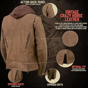 Chaqueta de Motociclista Clásica de Cuero Premium para Mujer, Estilo MC, SAMROZ SPORTS - Product Image 3