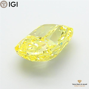 Diamant de laboratoire CVD de qualité supérieure, taille coussin, certifié IGI, clarté VS1, couleur jaune vif fantaisie, 4,01 carats, pour bijoux exquis - Product Image 6