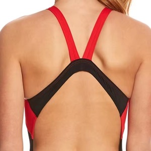 Maillot de bain une pièce pour femme avec logo frontal, soutien-gorge intégré, col dégagé, haute élasticité, séchage rapide, pour la course, la plage et la piscine, taille XL, 100 % polyester et élasthanne - Product Image 4