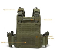 Gilet tactique MOLLE imperméable - Gilet utilitaire extérieur résistant à l'usure pour la randonnée et la chasse, ajustement extensible