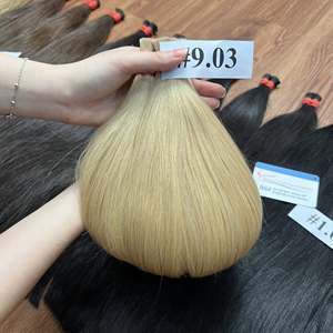 Precio de fábrica al por mayor Extensiones de cabello liso a granel Color claro 100% Vietnamita de alta calidad - Product Image 4