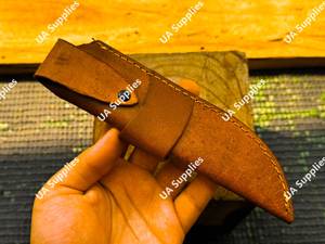 Funda de Cuero Moderna Hecha a Mano de Alta Calidad para Cuchillos, de Piel Genuina de Vaca, con Presilla Vertical para Cinturón, Sin Cierre, Ligera - Product Image 6