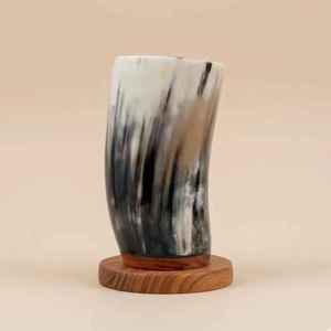 Verre à boire en corne de buffle américain moderne de haute qualité 200 ml, verre à bière Viking et verres à shot en plastique PC - Product Image 2