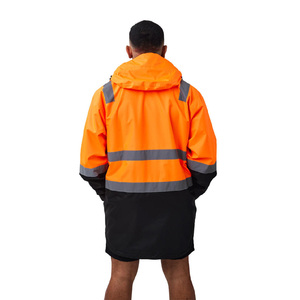 Chaqueta de Seguridad Impermeable con Capucha de Alta Visibilidad para Hombre, con Cinta Reflectante, Diseño Bicolor, Ropa de Trabajo, Chaqueta de Construcción, Venta al Por Mayor, Personalizable - Product Image 5
